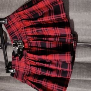 Plaid mini skirt